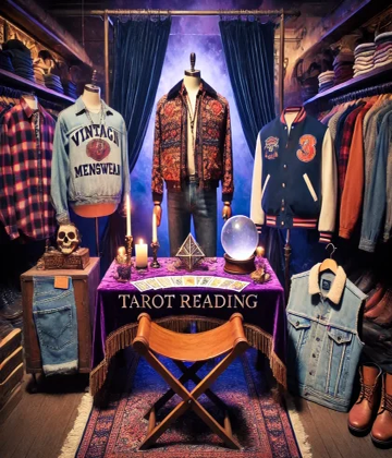 アメリカ古着の片隅にあるタロットルームのイメージ